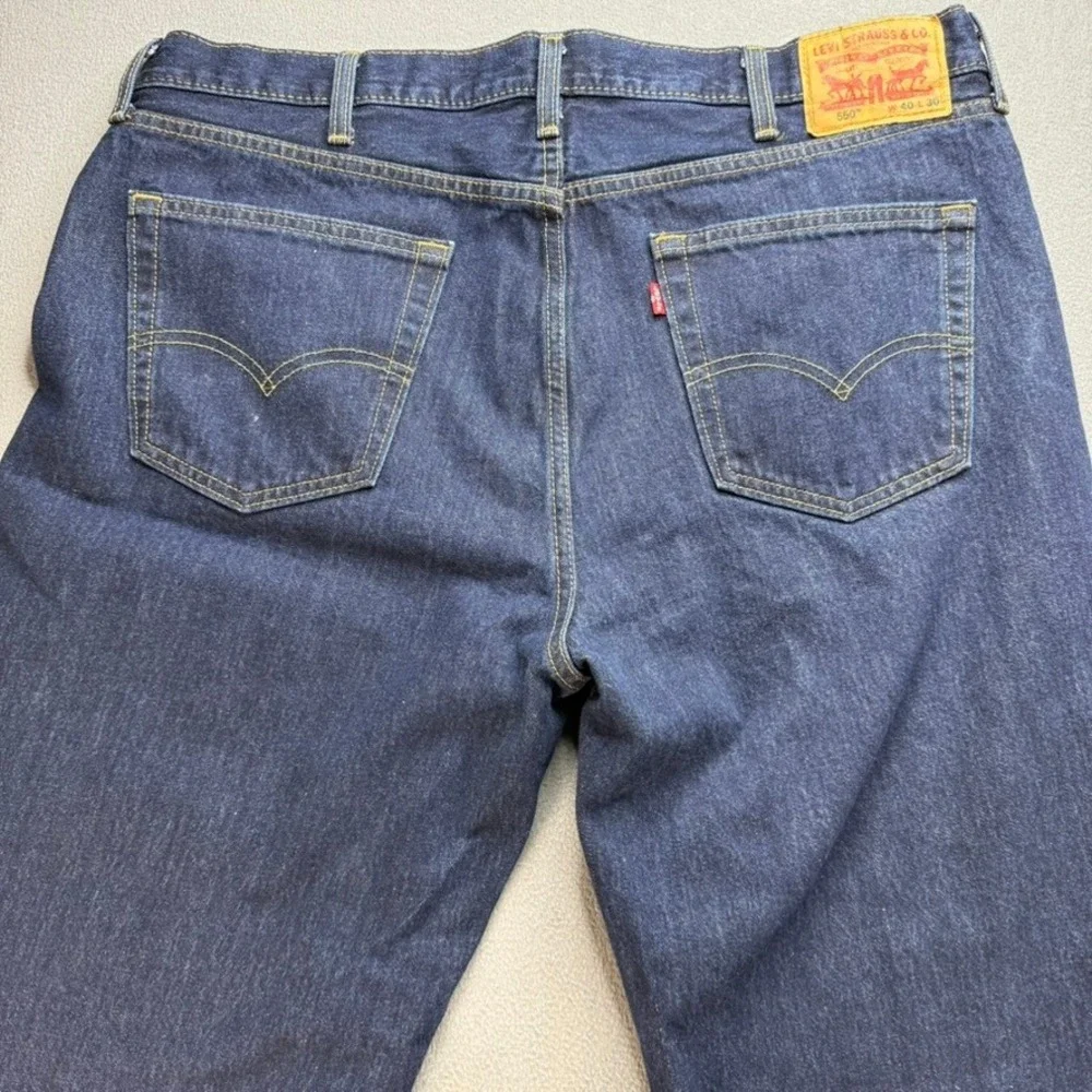 Levi's Jeans Mens 40x30 Dark Wash 550‎ Relaxed Fit Tapered Leg Denim